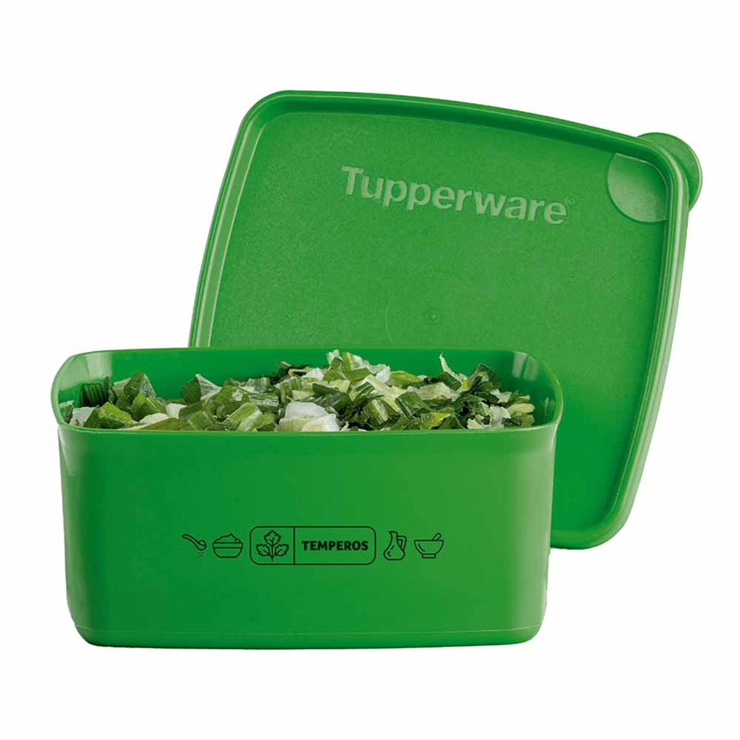 Pote Hermético Jeitosinho Tupperware Mix Temperos 400ml Verde
